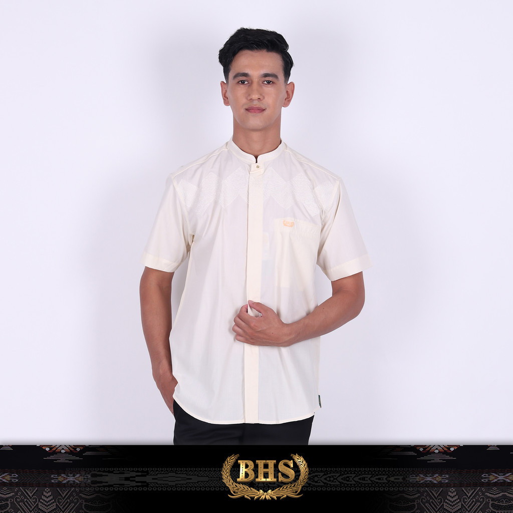 Baju Koko BHS Cosmo Luhaib Cream Baju Muslim BHS