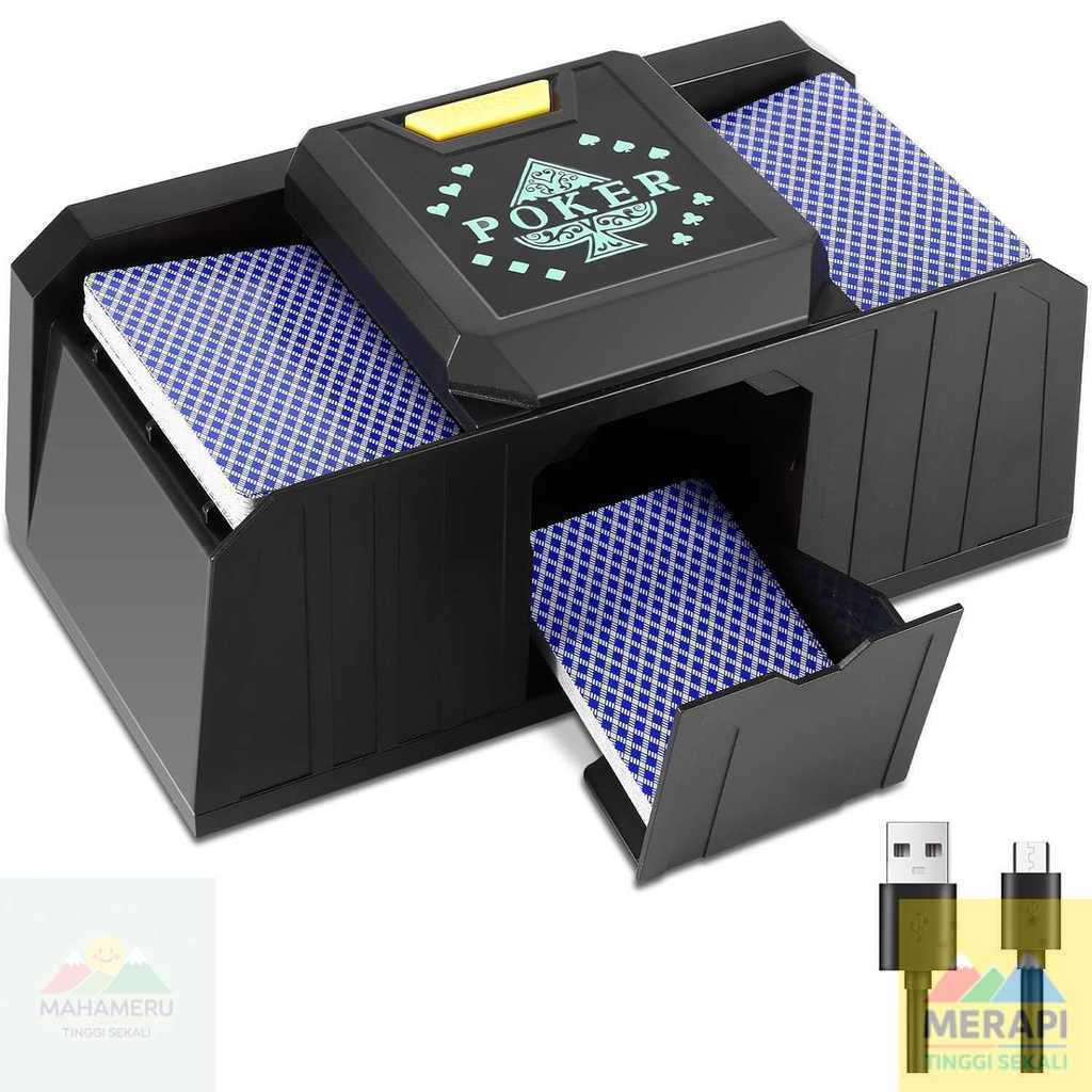 SIL Mesin Kocok Kartu Otomatis 2 Deck Shuffle Machine Bridge UNO Games - S-44