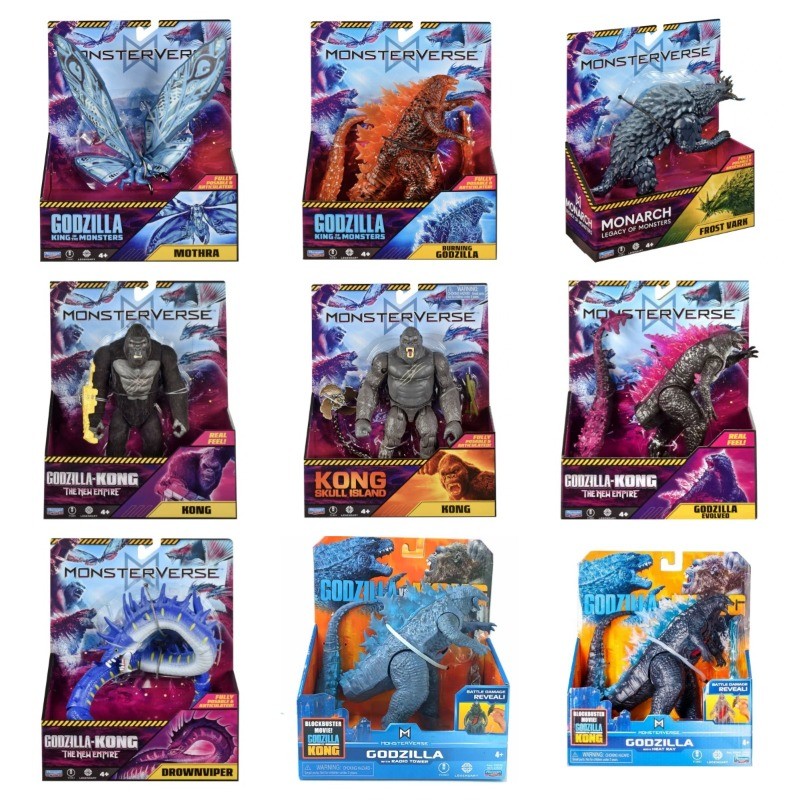2025 New Playmates Empire Godzilla Vs Kong Action Figure MOTHRA FROST VARK Skar King Shimo Model Toy