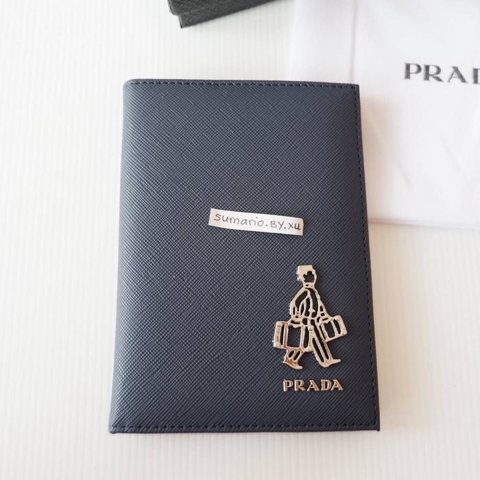 PASSPORT HOLDER PASSPOR COVER TEMPAT PASPOR KULIT ASLI PRADA