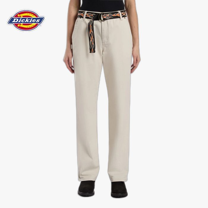 DICKIES - Women's X HD Carpenter, Silver Birch -  Celana Panjang Wanita (Inseam 32 Inch)