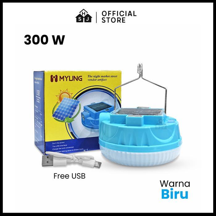 PROMO  Lampu LED Emergency UFO + Senter Solar Panel 300w 400w 500w Lampu Darurat Terang Led Lampu Em