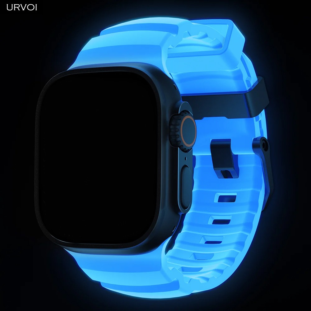 URVOI Strap for Apple Watch Ultra 3 2 Series 11 10 9 Liquid Silicone band Rubber Rocky Point strap w