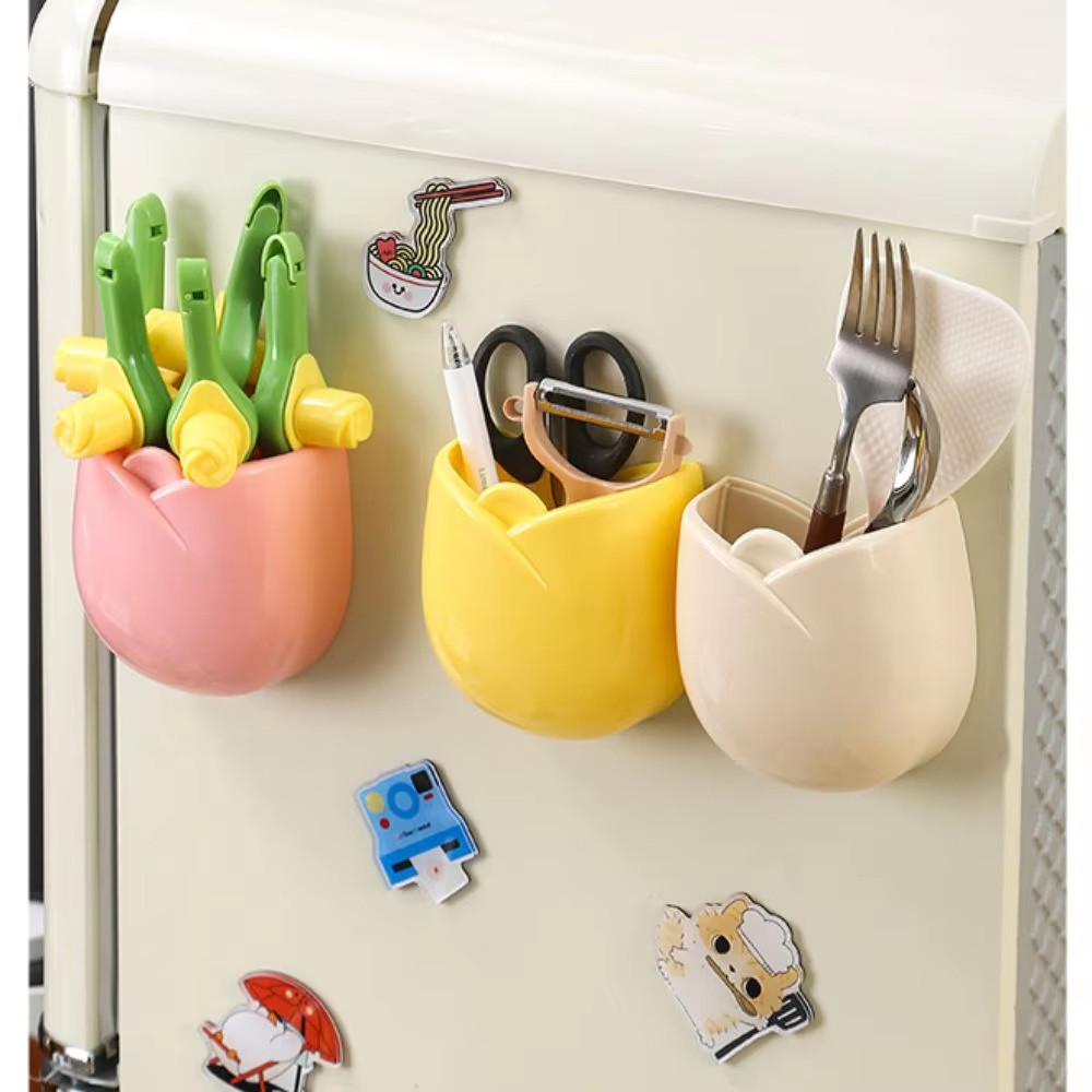 Kotak Penyimpanan Magnet Kulkas kecil / Kotak Penyimpanan Magnetik Tempat Pena Lucu Alat Tulis