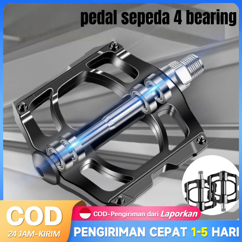 Pedal Sepeda Bantalan Pedal Sepeda 4 Bantalan Ultraringan Pedal Pengunci Otomatis Pedal Sepeda Jalan