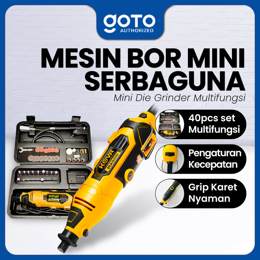Goto Kova Mason Mini Die Grinder Tuner Set 40 Pcs Gerinda Bor Mini