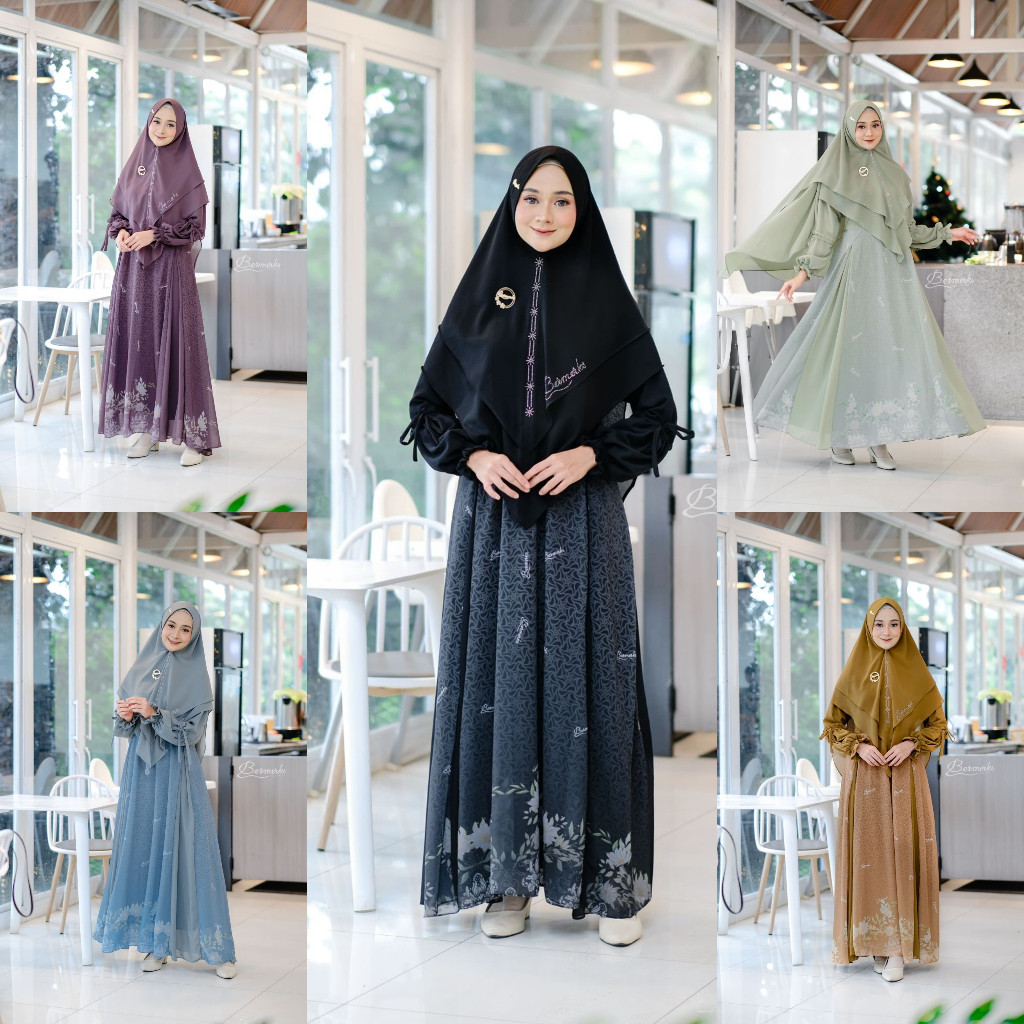 Gamis set Khimar ceruty babydoll Faiza Aisyah Cindi Latina Kinanti Tamara PUTRI ORI bermerks syari p
