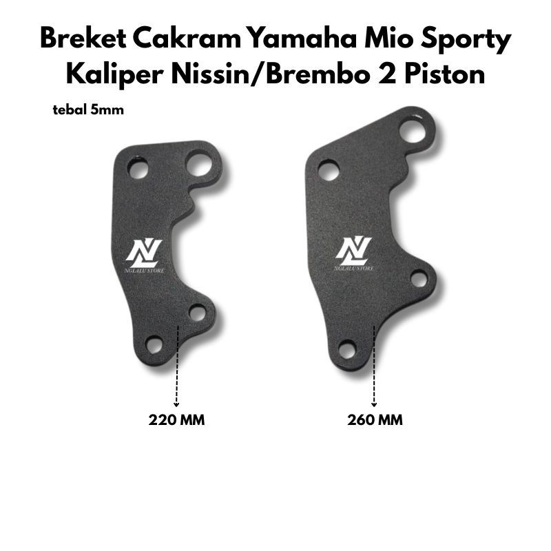 Breket Kaliper Mio Sporty Kaliper Nissin Samurai 2 Piston 220 & 260 Mm Mio Sporty