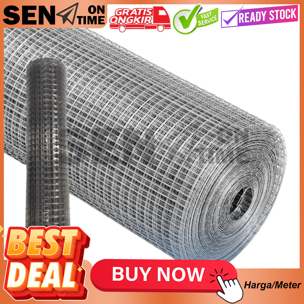 Kawat Besi Kawat Loket Galvanis Putih Per Roll 10 Meter Anti Karat Tebal Kuat Ram Pagar Kandang Ayam