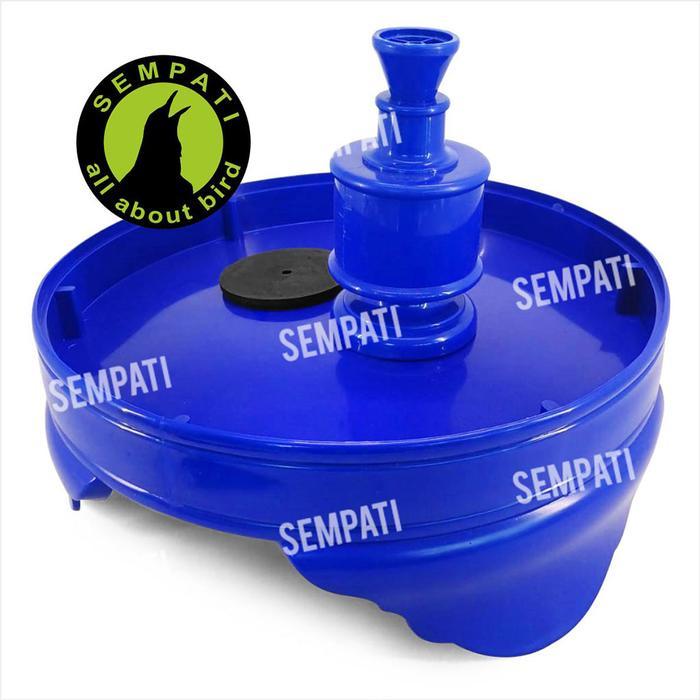 TEBOK PVC PLASTIK ANTI PECAH SANGKAR BULAT KAPSUL BURUNG LOVEBIRD TBKN - Biru