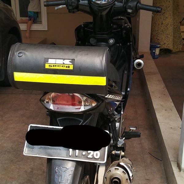 Tabung jas hujan Tas Jas Hujan Motor JKS Ukuran Kecil Murah Berkualitas - Strip KUNING, Kecil