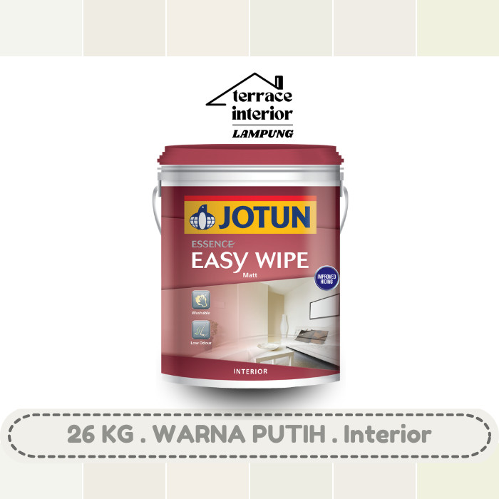 Cat Tembok Jotun Essence Easy Wipe Anti Noda Warna Putih 26 Kg Interior