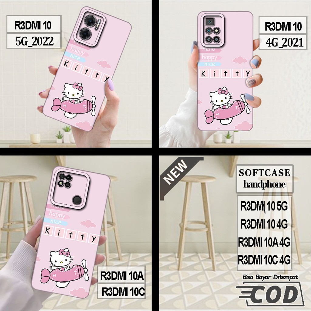 Case REDMI 10 5G ,REDMI 10 4G ,case REDMI 10A ,case REDMI 10C _Casing silikon hitam bening elastis