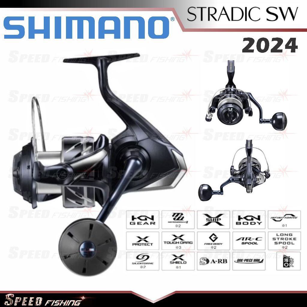 Reel Shimano Stradic SW 2024 4000 5000 6000 8000 Reel Pancing Stradic SW B 2024 Spinning