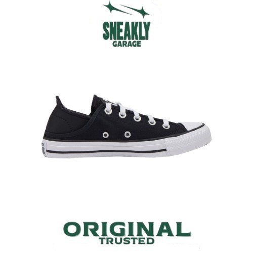 Sepatu Converse Chuck Taylor All Star Crush Heel OX Black White  Sneakers Unisex