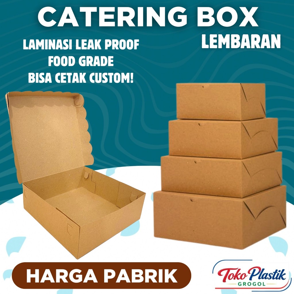 Box Kotak nasi katering ukuran 18x18 dan 20x20 - Toko Plastik Grogol