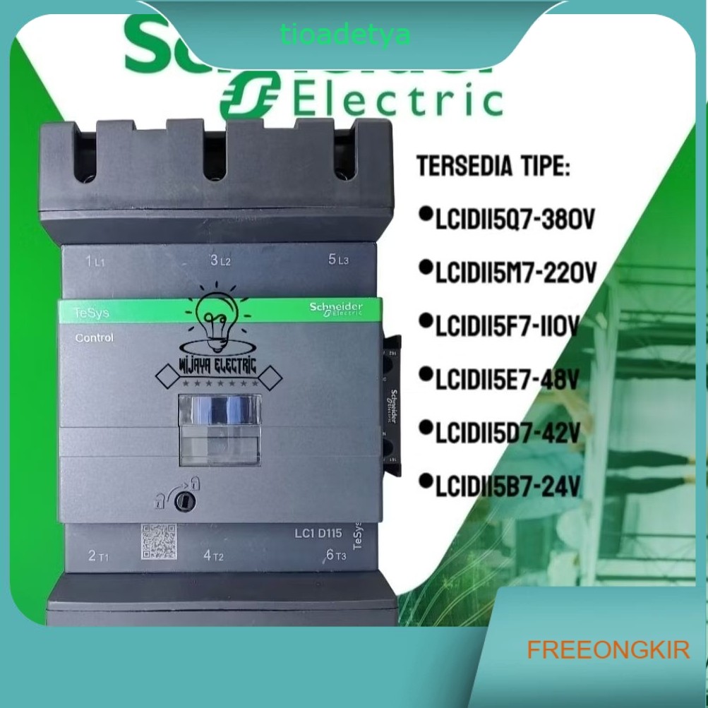 contactor kontaktor Schneider LC1D115Q7 LC1D115 380vac 3phase 115a original Schneider