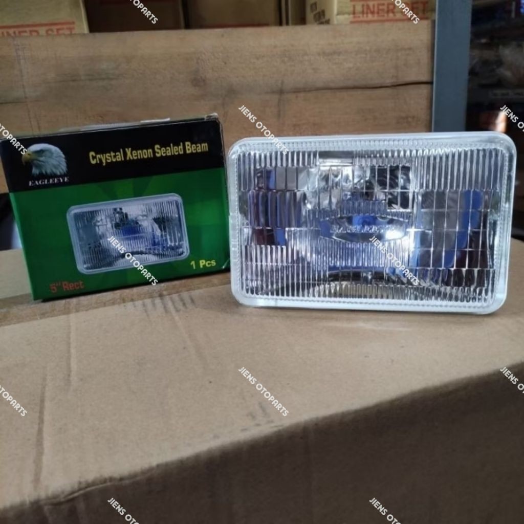 SEAL BEAM/SEALED BEAM/LAMPU DEPAN KOTAK 5 INCHI UNIVERSAL 24V 100/90 WATT KAKI 3 - SEALED BEAM 24VD 