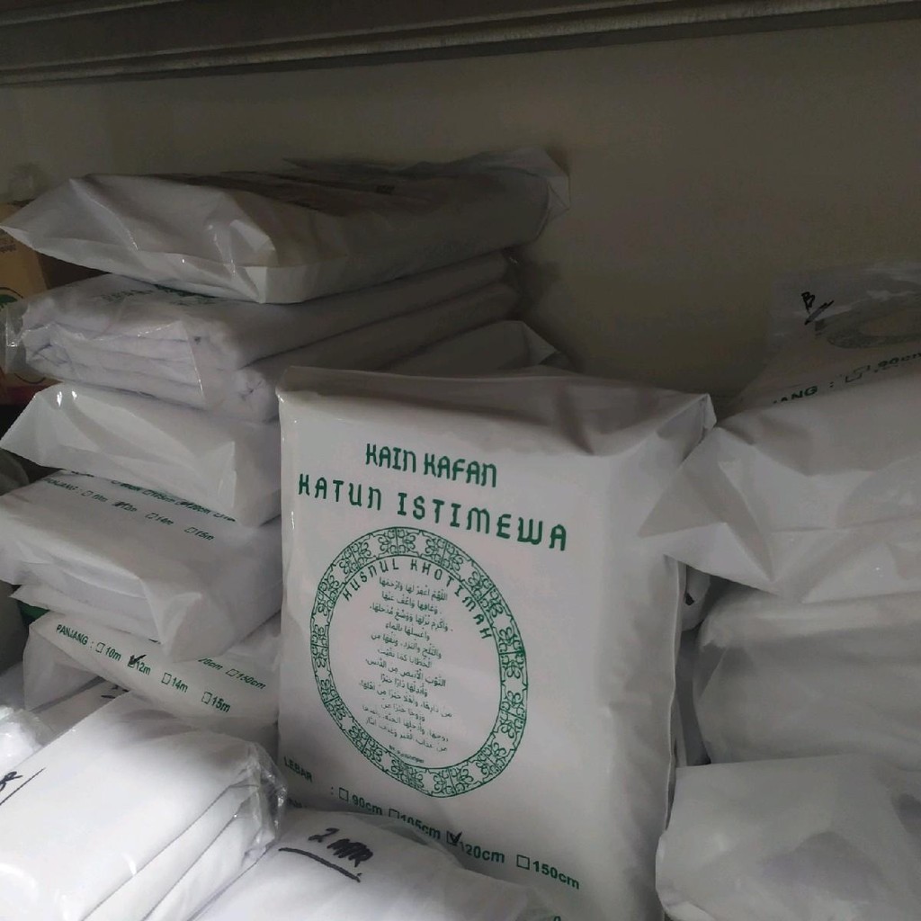Kain kafan mori putih 1 meter lebar kain 90cm