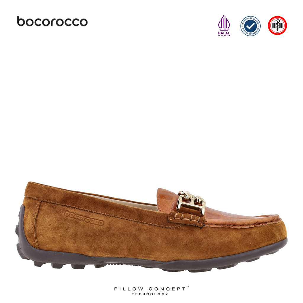 Bocorocco D. Falco 39 Camello - Sepatu Loafer Wanita Kulit Daily Casual - Halal & Nyaman