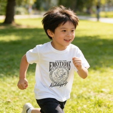 Motif bayi malaikat EMOTIONS dengan huruf unik ala Korea pakaian anak baju anak perempuan baju anak 