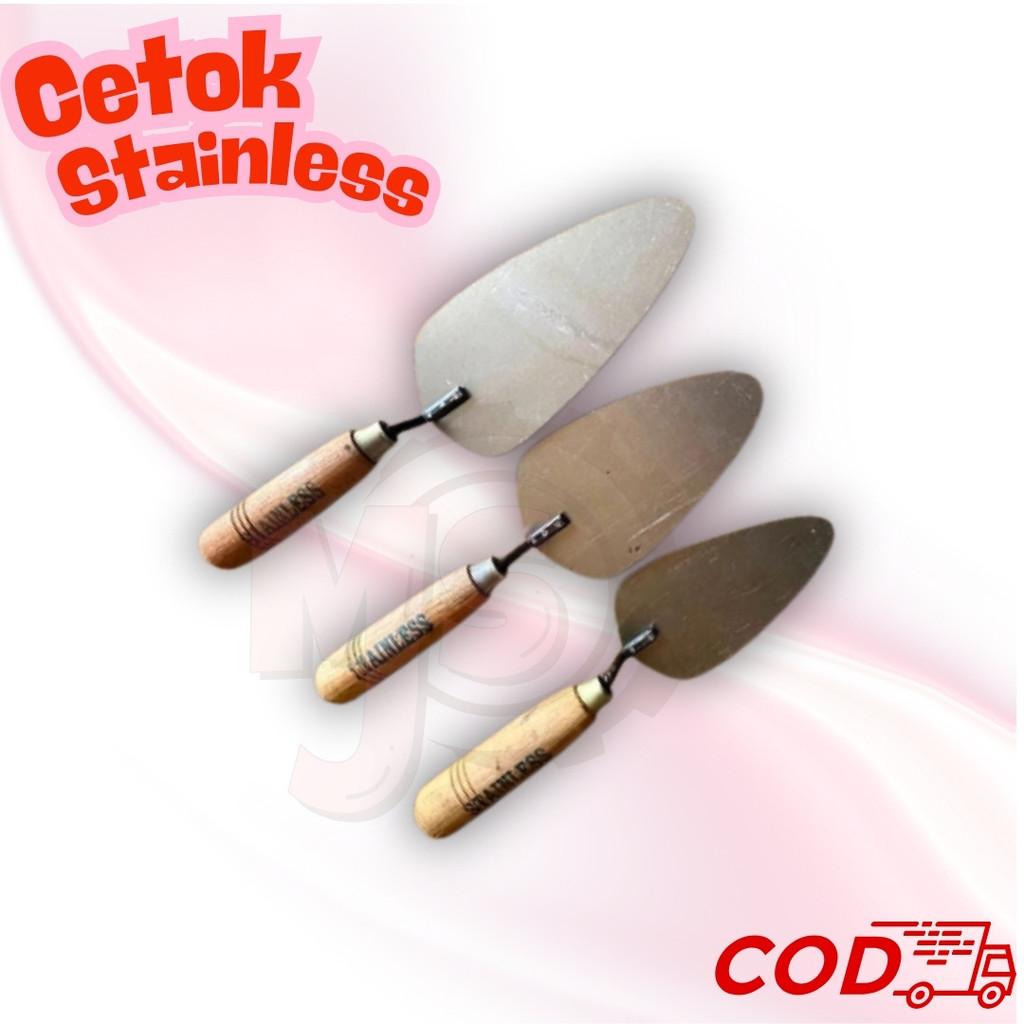 Cetok Stainless / Cetok Galur / Cetok Oval / Sendok Semen Terlaris