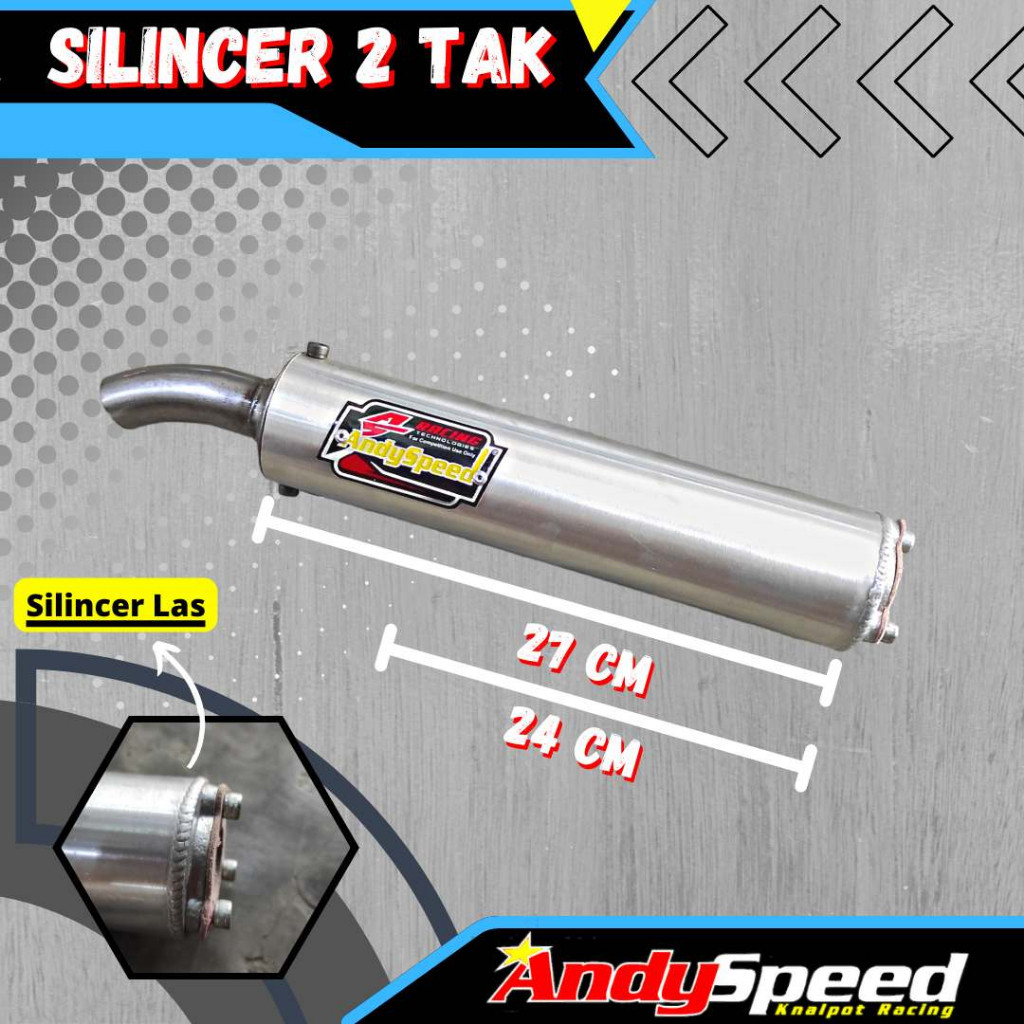 SILINCER 2TAK NINJA SATRIA RX KING FIZR merk andy speed
