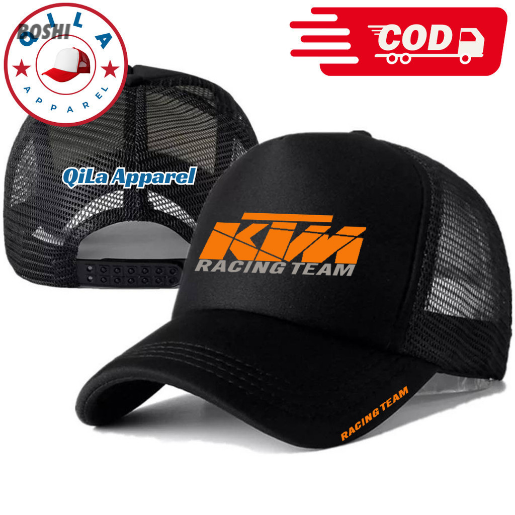QiLa Apparel Topi Trucker KTM RACING - Topi Distro KTM RACING Logo - Topi KTM RACING Premium - Topi 