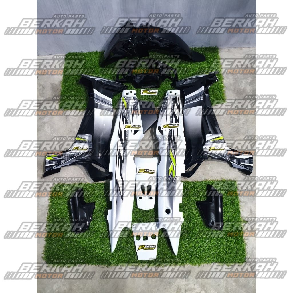 CoverBody Fizr Full Set Halus Body Fizr Full Clutch Hitam Putih 2004 Custom Hijau Stabilo Body Set H
