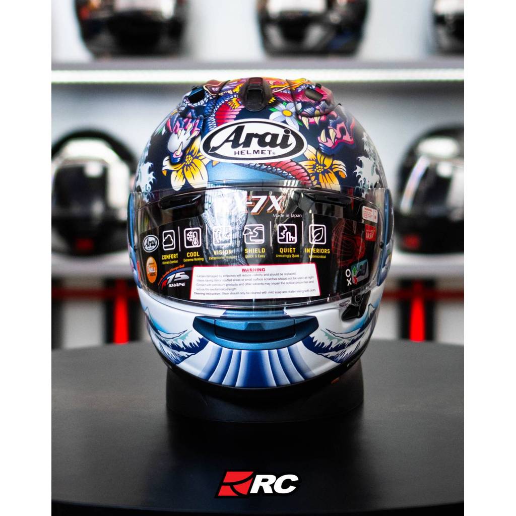 Helm Motor Full Face - Arai RX7X Oriental Blue Original