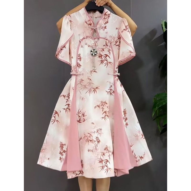 [COD]Gaun wanita gaya Cina baru kasual Cheongsam gaun gaun