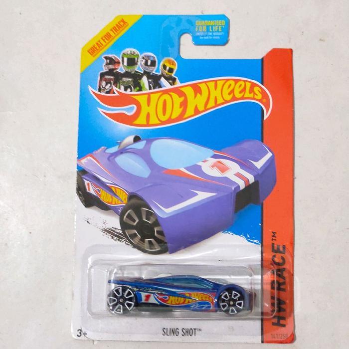 Mainan Hot Wheels Sling Shot biru 2014 HW Race rare
