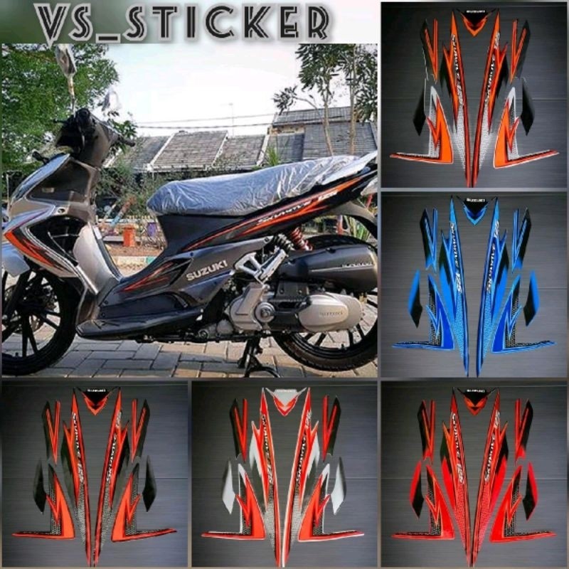stiker striping suzuki skywave 2008 2009 lis bodi fullset berkualitas