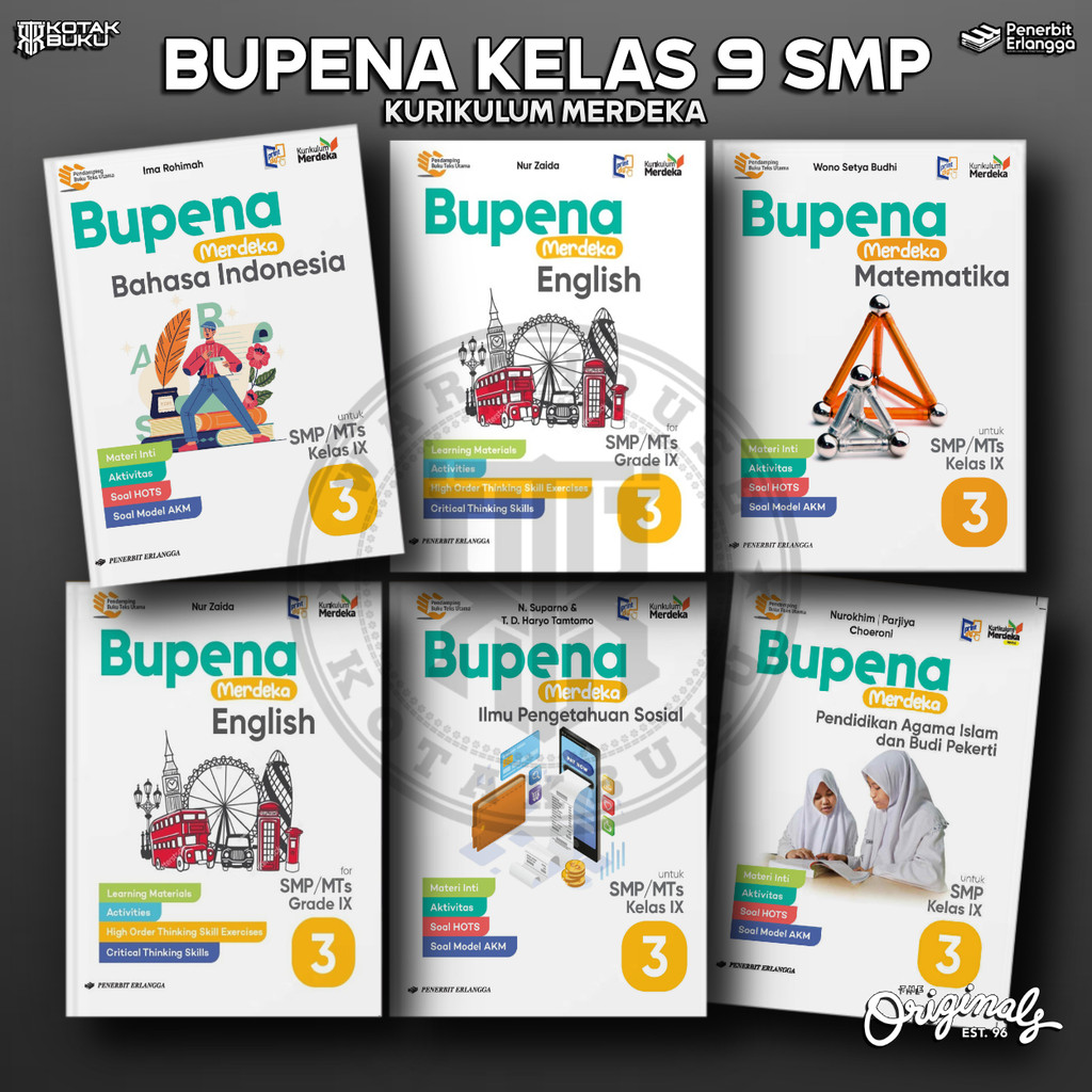 [ Erlangga ] Buku Bupena Merdeka Kelas 9 SMP / MTS / Bupena SMP / Kurikulum Merdeka Revisi