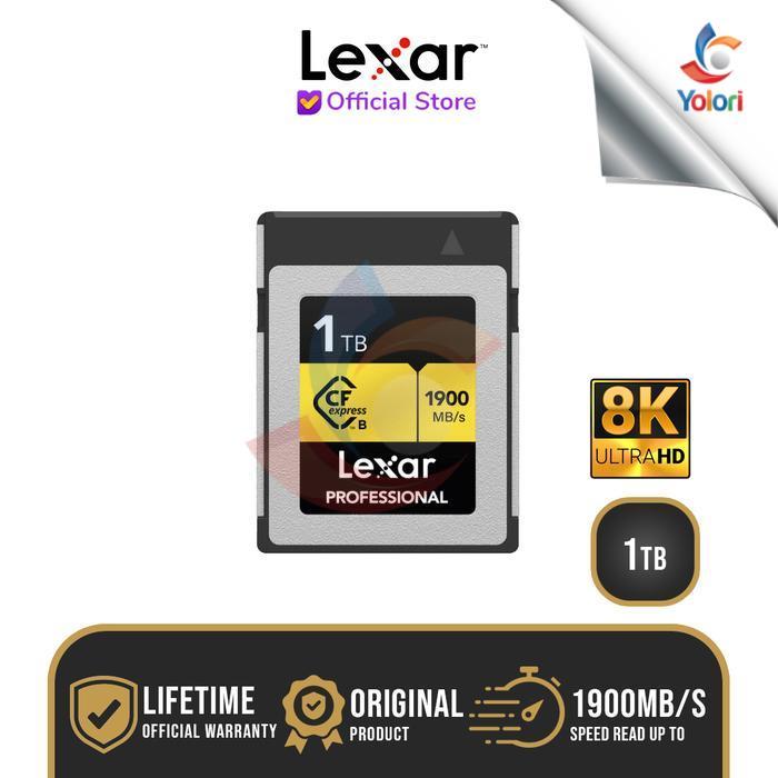 Lexar Professional CFexpress Type-B card Gold Series - 1TB 8K - GARANSI RESMI