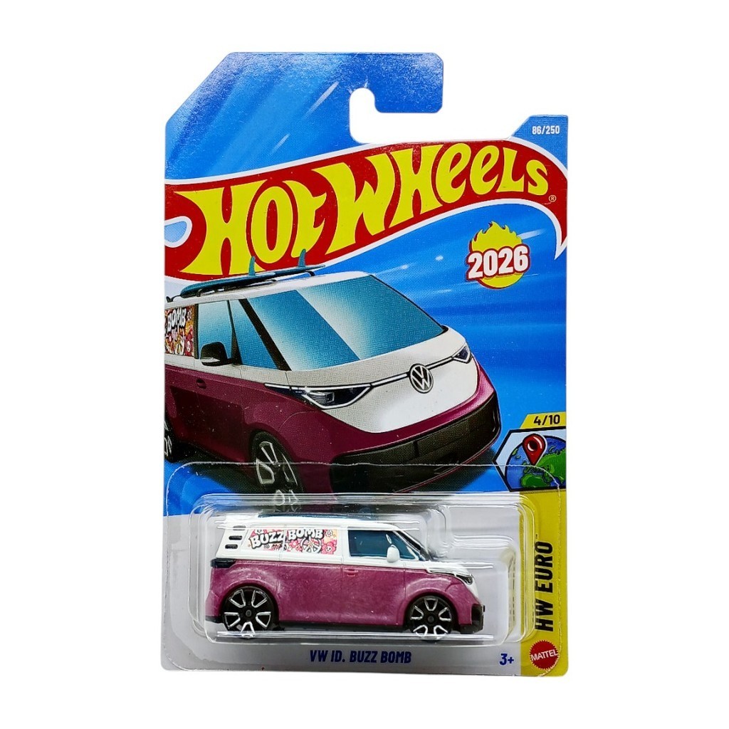 Hot Wheels VW ID. Buzz Bomb Magenta - Case D 2026 - HW Euro - Van Volkswagen Original Mattel