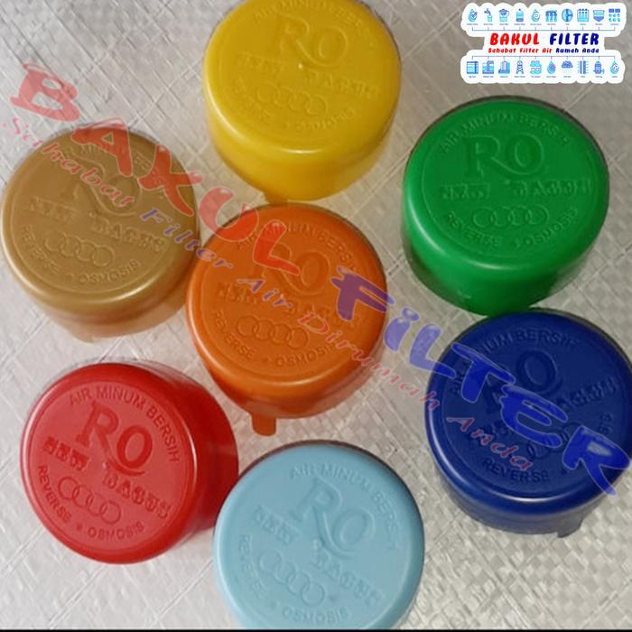 Tutup galon RO warna Biru Hijau Merah Gold Dongker Biru Langit Hitam - Biru Muda, RO