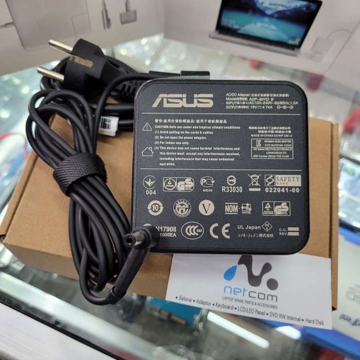 CHARGER ADAPTOR ASUS X550 A43SJ N56J K53 19V-4.74A KOTAK  DC : 5.5*2.5mm