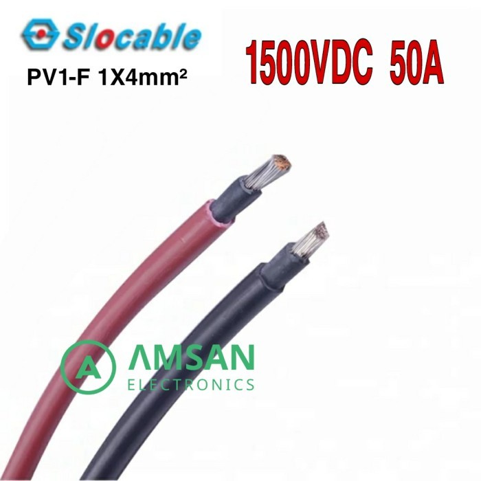 PV1-F 1X 4mm 1X4mm Slocable PV Cable Single Core Kabel Panel Surya PV1F