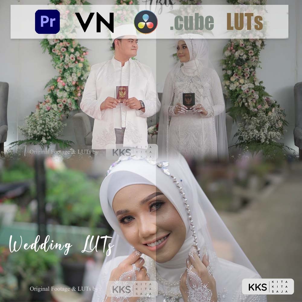 (BISA VN) Wedding Indonesia KKS 1 LUT LUTs VN Premiere Pro Davinci Android iOS PC