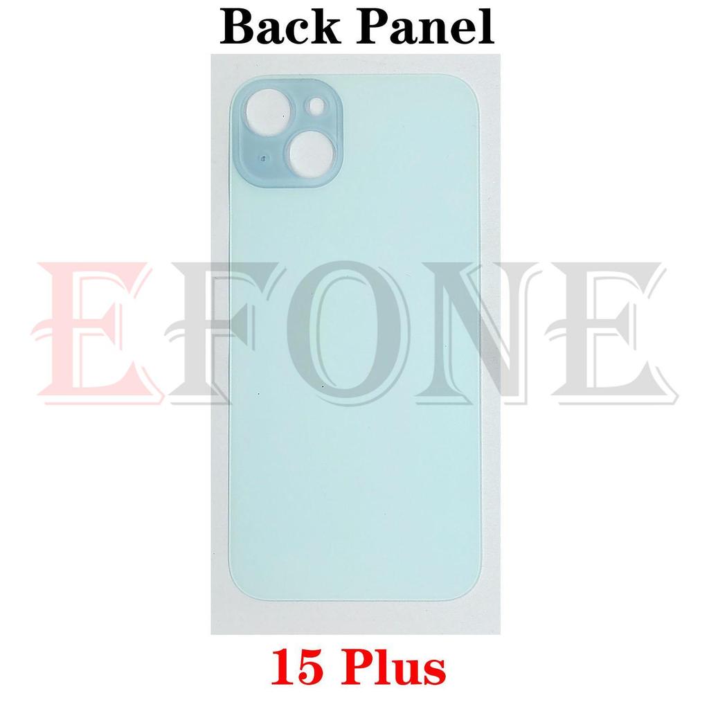 Glass Material For Iphone 15 Plus Big Hole Back Battery Glass Cover Rear Panel Housing Case Repair P