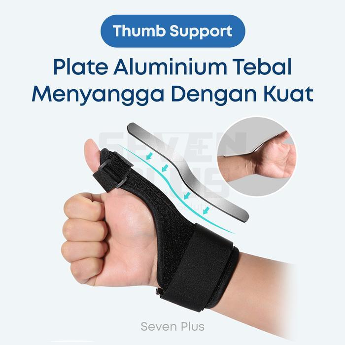SevenPlus Adjustable Thumb Support / Penyangga Jari Jempol Tangan Untuk terapi De Quervain Syndrome 