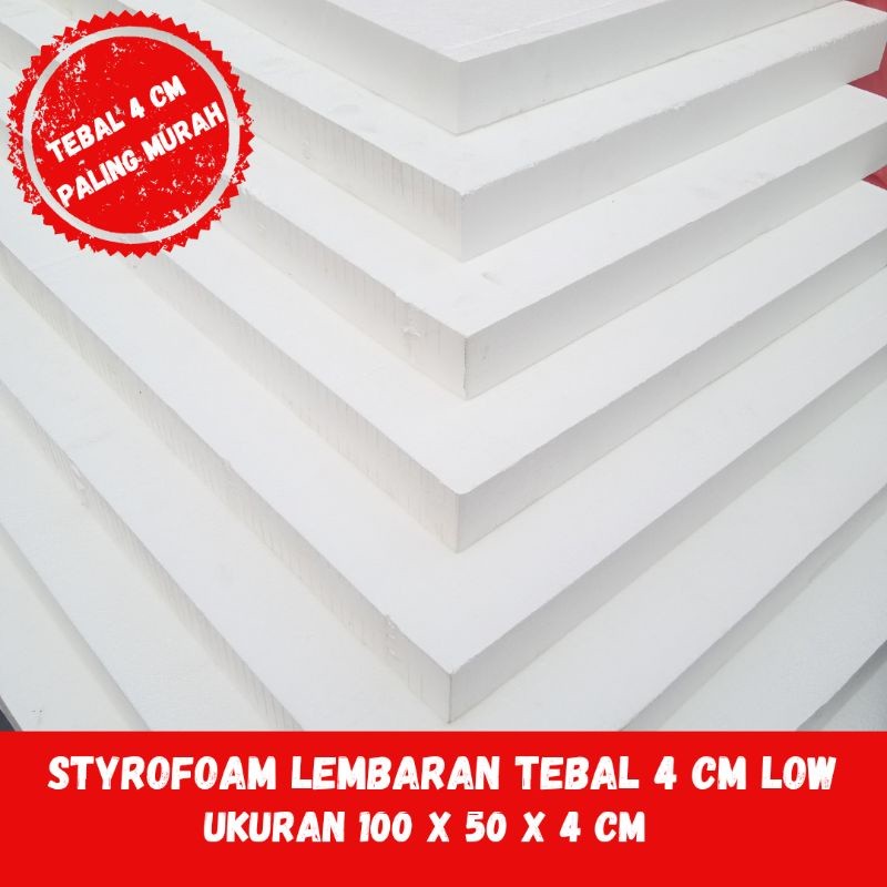 styrofoam lembaran 4 cm low / sterofoam lembaran ukuran 4 cm low
