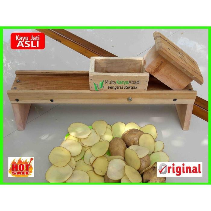 PENGIRIS KERIPIK PISANG - PENGIRIS SINGKONG - PENGIRIS KERIPIK - PENGIRIS SERBAGUNA Alat Kayu - -, -
