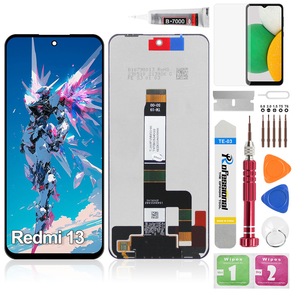 IPS" For Xiaomi Redmi 13 LCD splay 2404ARN45A splay Touch Screen gitizer For Xiaomi Redmi 13C 23100R