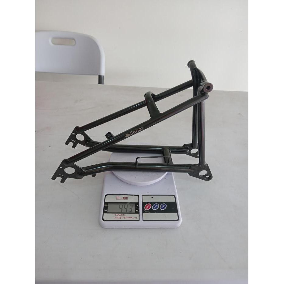 Rear Triangle Sepeda Lipat Brompton Titanium Lightweight Black Raw Titan - Raw Titan