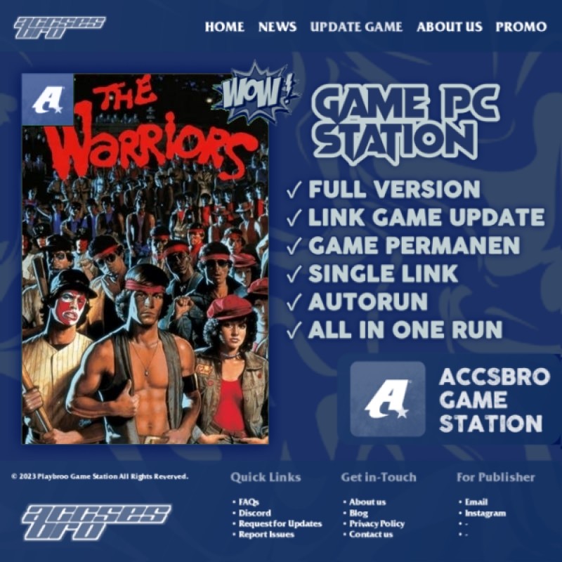 The Warriors - Game PC/Laptop Autorun Installer