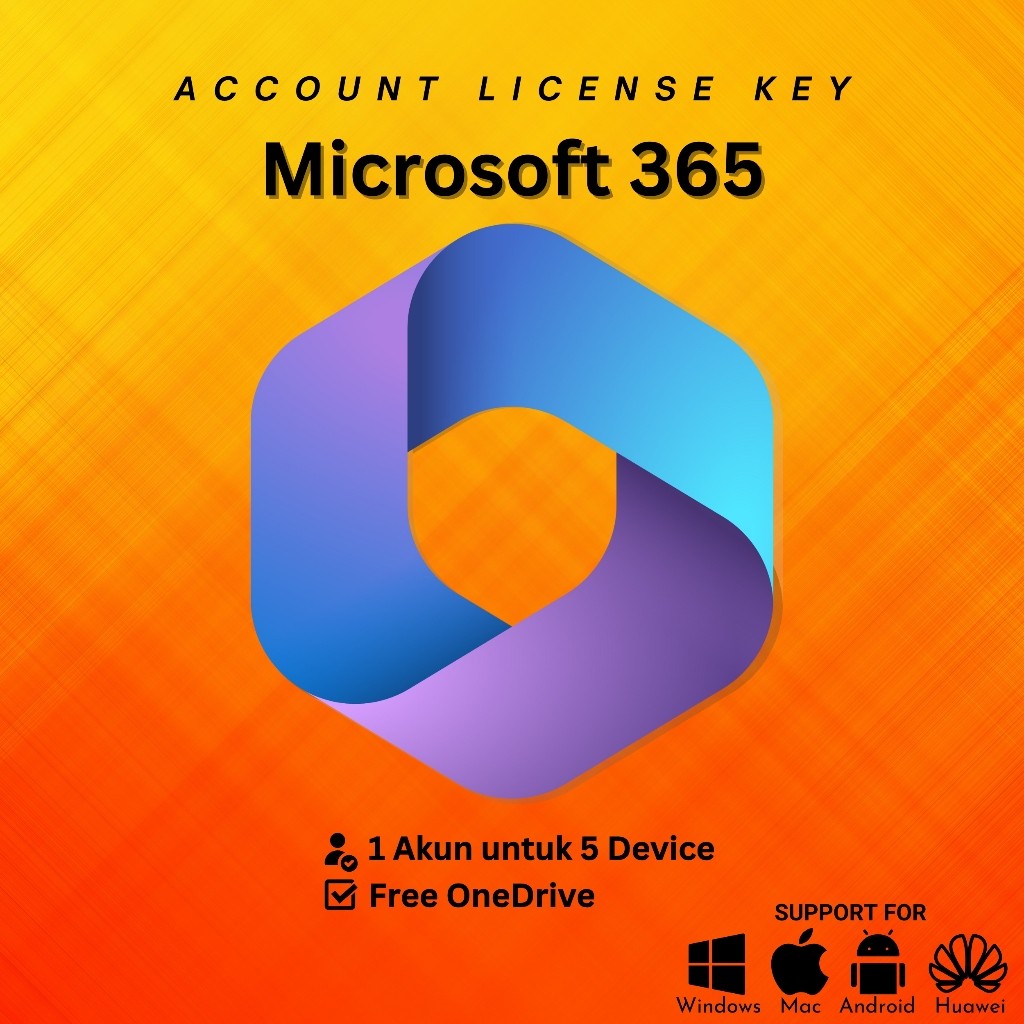 Microsoft Office 365 ORIGINAL Pakai Email Pribadi - Bisa untuk 5 Devices (Windows Mac Android Huawei