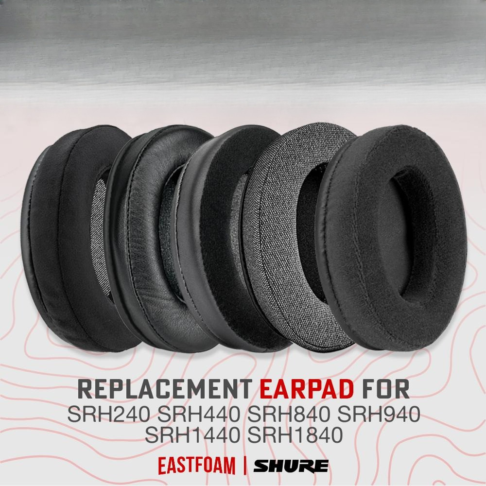 Earcup Ear Cushion Earpad  Foam Pad SHURE SRH440 SRH 440 SRH-440 Busa Bantalan