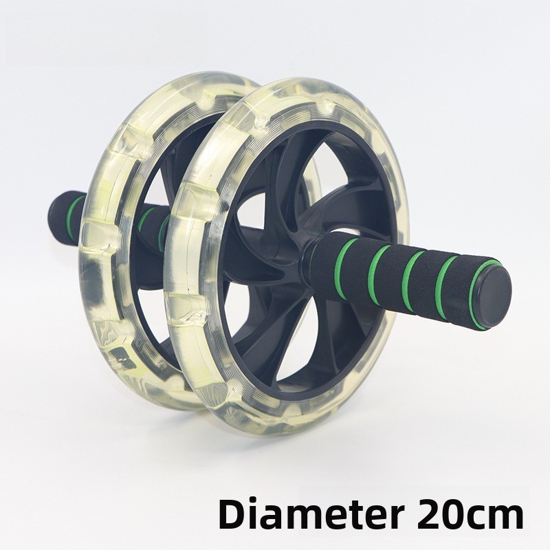 200Mm Transparent Abdominal Home Abdominal Wheel Silent Double Wheel Abdominal Fitness Equipment